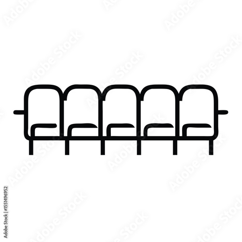 Theater seats illustration for cinema movie watching experience and auditorium seating