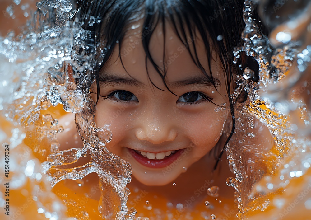 Obraz premium Vibrant Orange Splash in Motion