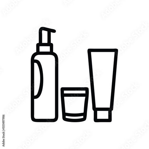Skincare beauty product set vector illustration for cosmetic packaging and design needs