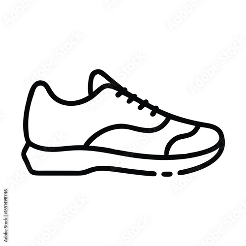 Running shoe illustration vector graphic for athletic footwear and workout design needs