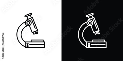 Microscope icon vector, Symbol, logo illustrations