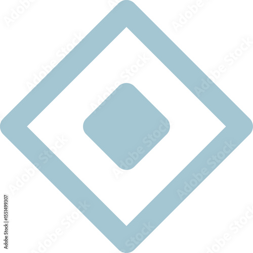 Minimal Diamond Shape Abstract Geometric Symbol