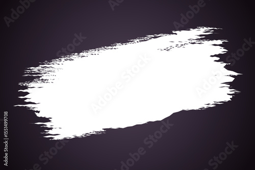 White grunge brush shape text box with dark gradient background