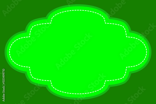 Text box frame shape background green illustration