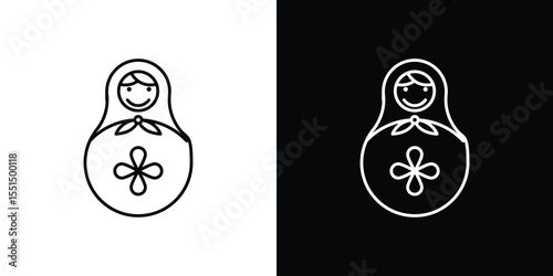 Nesting dolls icon vector, Symbol, logo illustrations