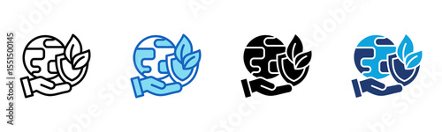 Environment Protection icon Multi Style Vector Illustration