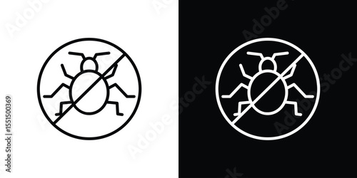 No Bug icon vector, Symbol, logo illustrations