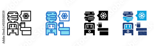 Water Cooler icon Multi Style Vector Illustration