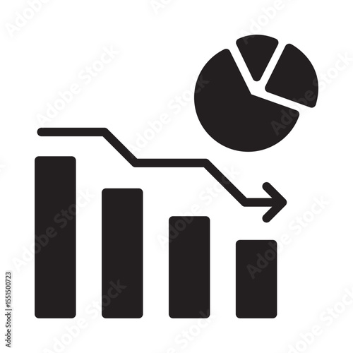 Statistics Vector Icon which can easily modify or edit