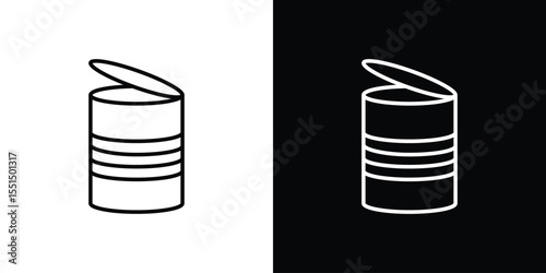 Open tin can icon vector, Symbol, logo illustrations