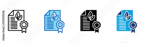 Certification icon Multi Style Vector Illustration