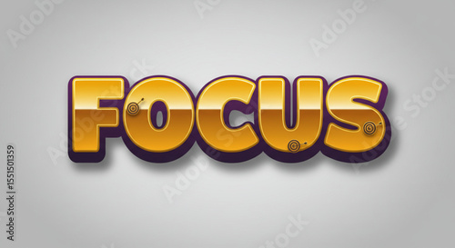 Golden Focus Text Effect Bold, 3D, and Eye-Catching Design