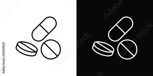 Painkiller pills icon vector, Symbol, logo illustrations