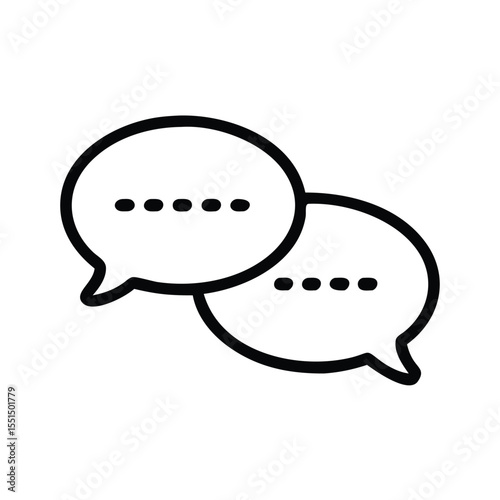 Communication speech bubble icon vector illustration for message chat talk and dialogue concept design