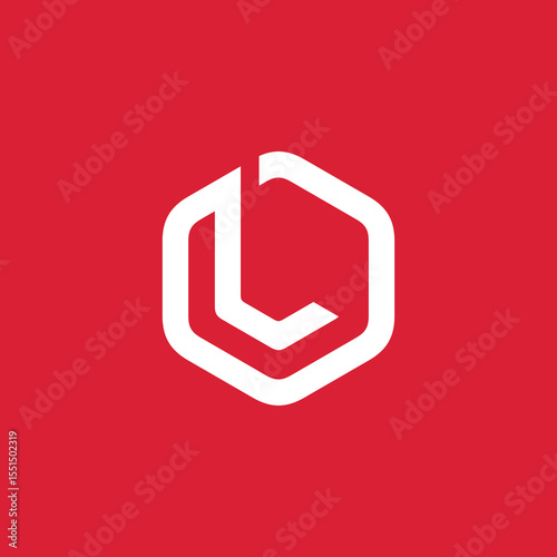 Hexagon Letter L Logo design vector template