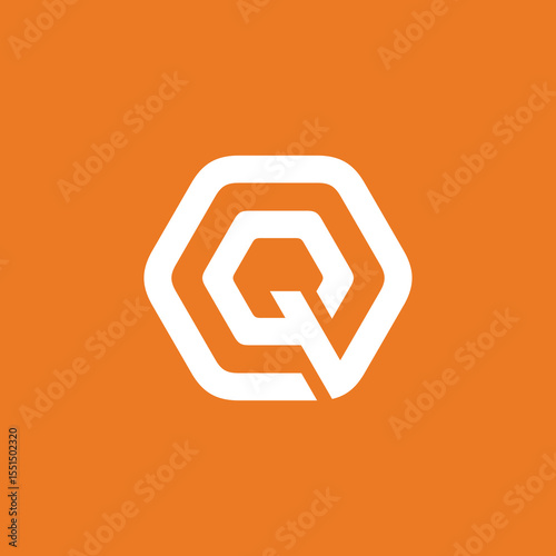 Hexagon Letter Q Logo design vector template