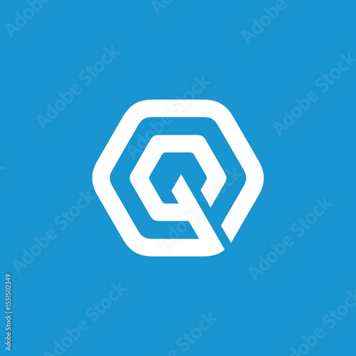 Hexagon Letter Q Logo design vector template