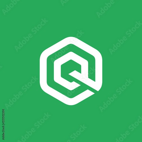 Hexagon Letter Q Logo design vector template