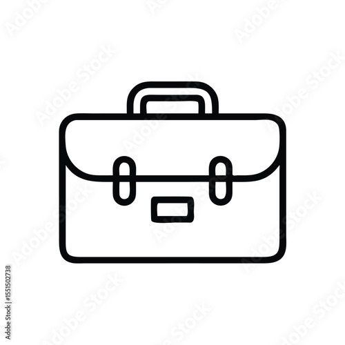 Briefcase vector icon business portfolio bag office case document holder professional leather satchel 100 chars