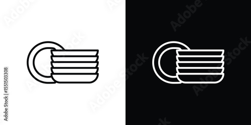 Plates icon vector, Symbol, logo illustrations