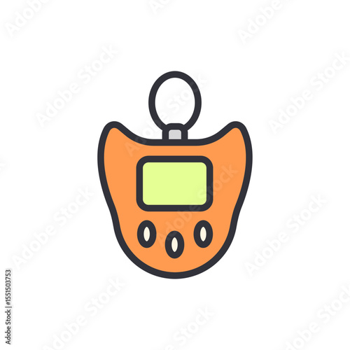 Handheld Digital Dynamometer For Measuring Grip Strength With Orange Casing