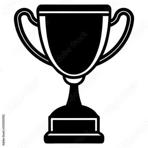 gold cup isolated on white