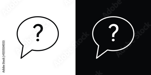 Question icon vector, Symbol, logo illustrations