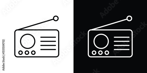 Radio icon vector, Symbol, logo illustrations