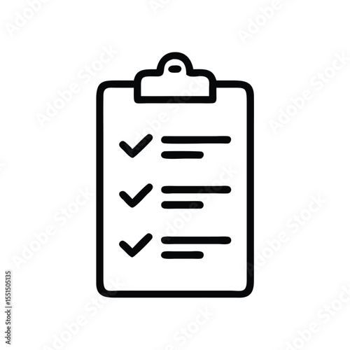 Checklist clipboard icon vector illustration for task management and project planning and business process