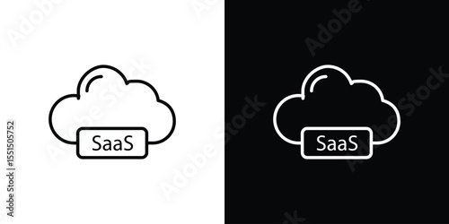 SaaS icon vector, Symbol, logo illustrations