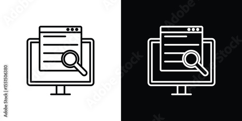 Search online icon vector, Symbol, logo illustrations