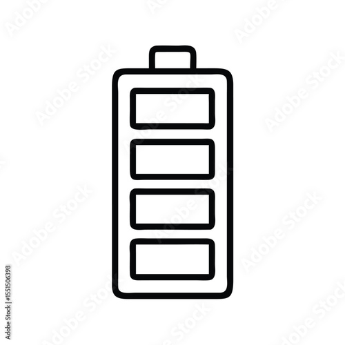 Battery charging indicator icon vector illustration full power energy level technology device symbol sign