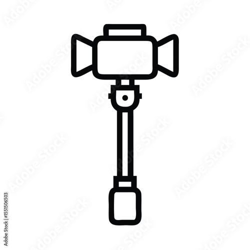 Studio lighting equipment icon for photography and videography light stand for professional use equipment