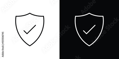 Shield check icon vector, Symbol, logo illustrations