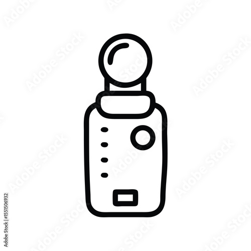 Illustration of a light meter device for photography equipment and measuring light intensity tool usage