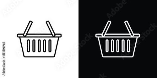 Shopping basket icon vector, Symbol, logo illustrations