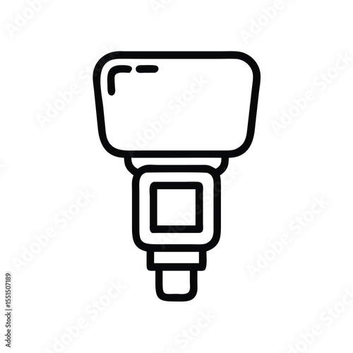 Camera flash photography lighting equipment speedlight icon vector illustration design element for studio use