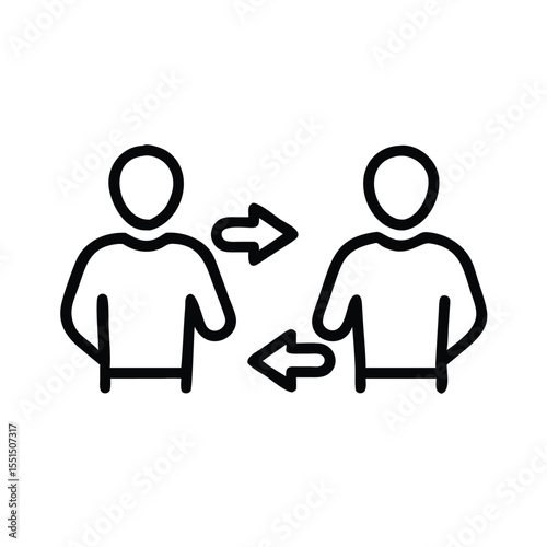 People communication interaction exchange icon vector illustration graphic design element
