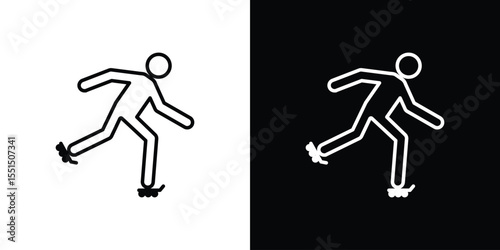 Skating icon vector, Symbol, logo illustrations