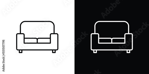 Sofa icon vector, Symbol, logo illustrations