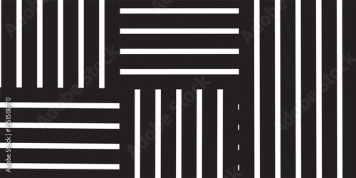 Abstract background with black and white line. 3d rendering