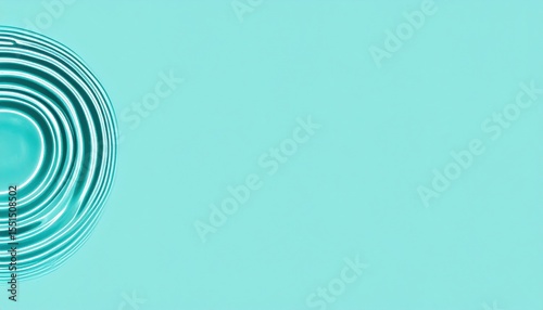 Teal Background With Abstract Circular Ripple Pattern