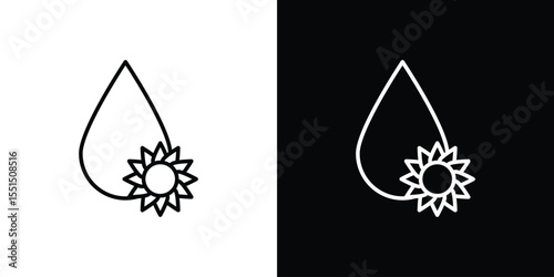 Sunflower oil icon vector, Symbol, logo illustrations