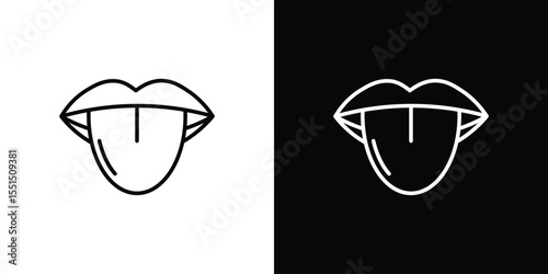 Tongue icon vector, Symbol, logo illustrations