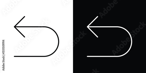Undo icon vector, Symbol, logo illustrations