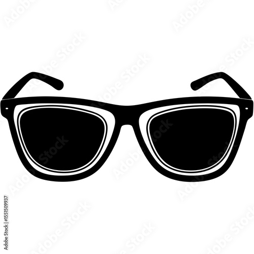 black sunglasses isolated on white