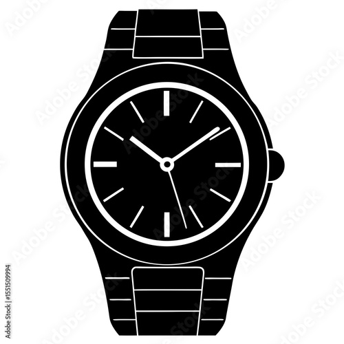 vector illustration of wristwatch