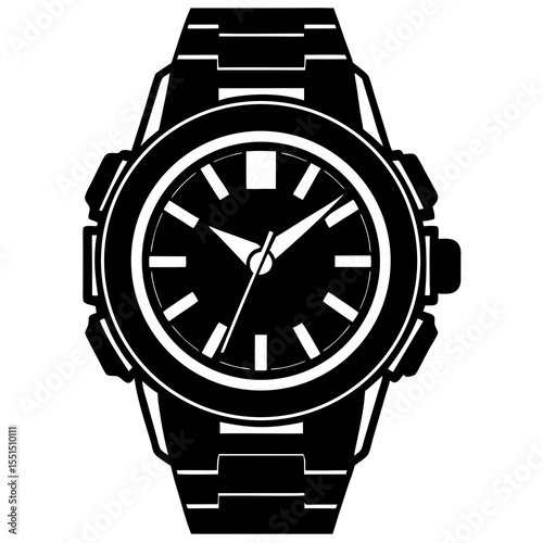 vector illustration of wristwatch