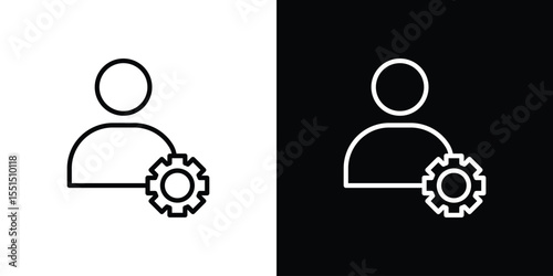User gear icon vector, Symbol, logo illustrations