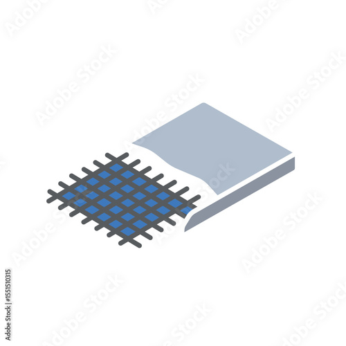 slab color flat icon for digital and print projects. Construction Elements.